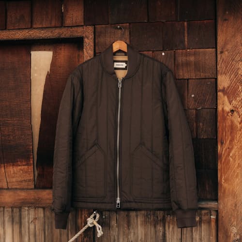 lifestyle image of The Able Nylon Bomber Jacket