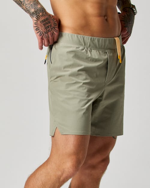 on model image of Sevens Sport Short Unlined - 7"