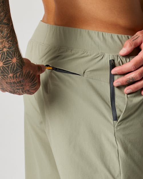 on model image of Sevens Sport Short Unlined - 7"