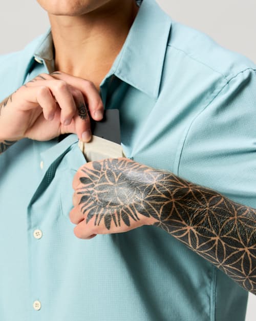 on model image of Airweave Performance Shirt
