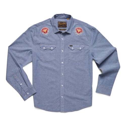 laydown image of Crosscut Deluxe Snapshirt