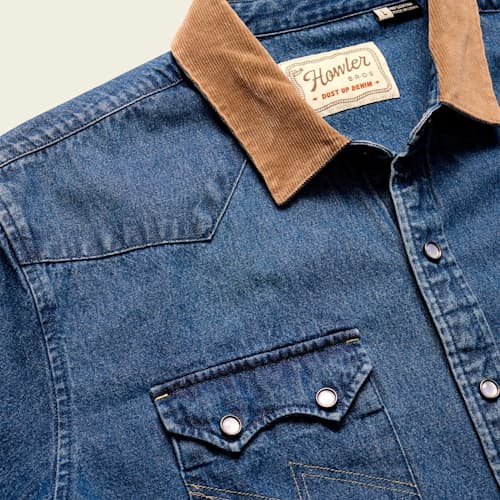 laydown detail image of Dust Up Denim Snapshirt