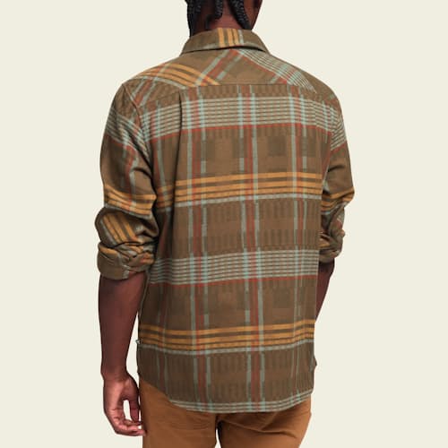 on model image of Harkers Flannel