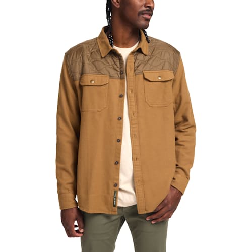 on model image of Quintana Quilted Flannel