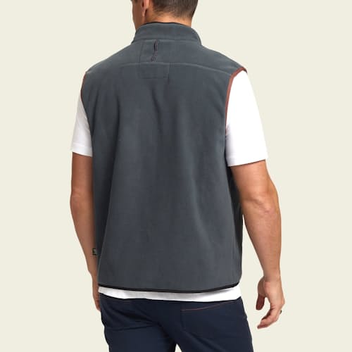 on model image of Free Range Fleece Vest