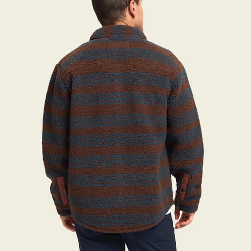 on model image of Allegheny Fleece Overshirt
