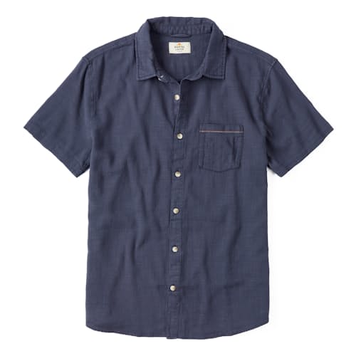 laydown image of Classic Stretch Selvage Short Sleeve Shirt