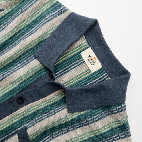laydown detail image of Vertical Striped Sweater Polo