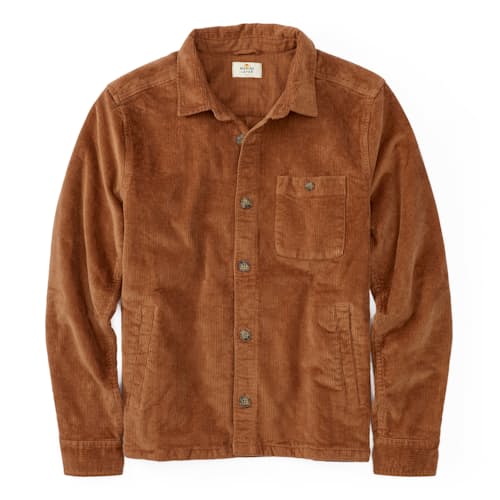 laydown image of Max Broken In Corduroy Overshirt