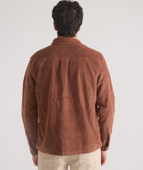 on model image of Max Broken In Corduroy Overshirt