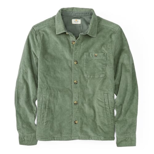 laydown image of Max Broken In Corduroy Overshirt