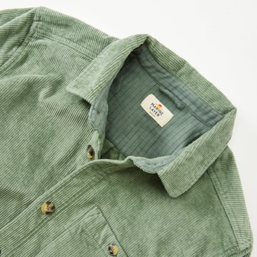 laydown detail image of Max Broken In Corduroy Overshirt