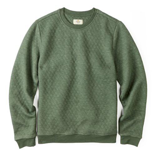 laydown image of Corbet Quilted Crewneck