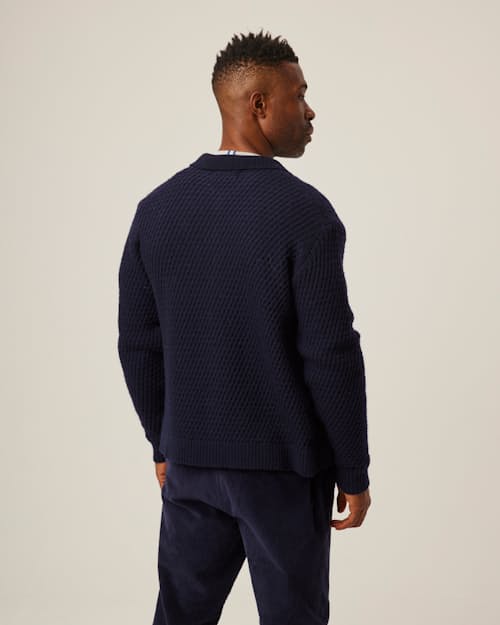 on model image of Hampton Soft Washed Cardigan