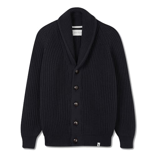 laydown image of Wilkinson Merino Wool Cardigan Sweater
