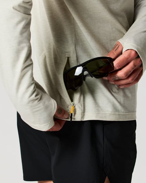 on model image of Sol Performance Hoodie