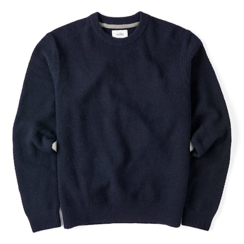 laydown image of Textured Crewneck Sweater