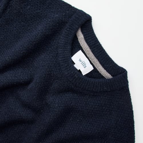 laydown detail image of Textured Crewneck Sweater
