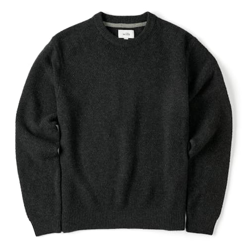 laydown image of Textured Crewneck Sweater