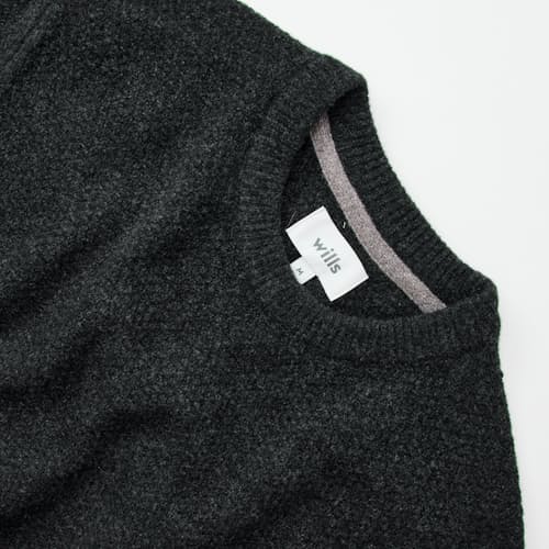 laydown detail image of Textured Crewneck Sweater