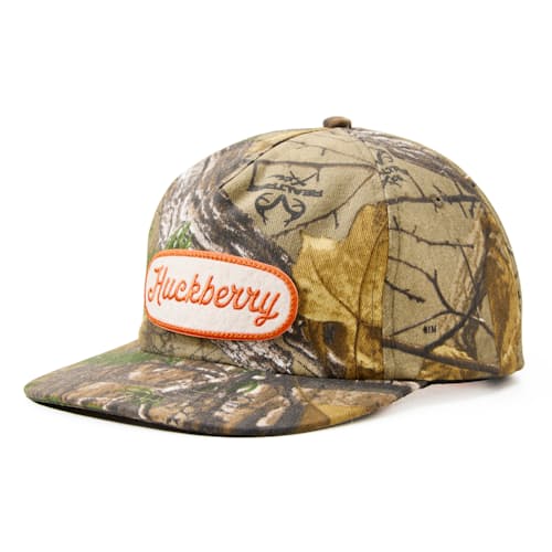 laydown image of Camo Script Patch Hat