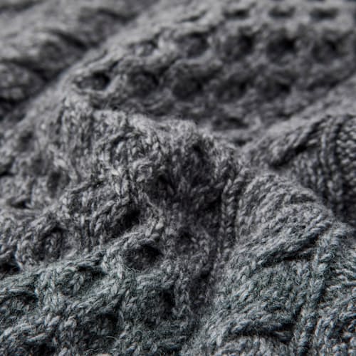 laydown detail image of Aran Cable Knit Crewneck Sweater