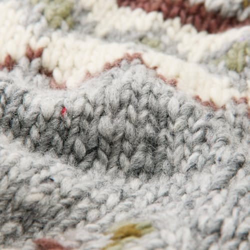 laydown detail image of Hand-Knit Fair Isle Merino Cardigan Sweater