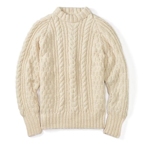 laydown image of Fisherman Pullover