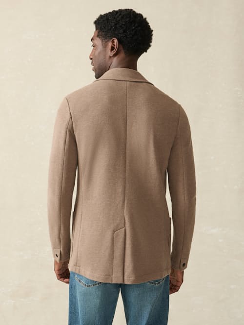 on model image of Inlet Knit Blazer