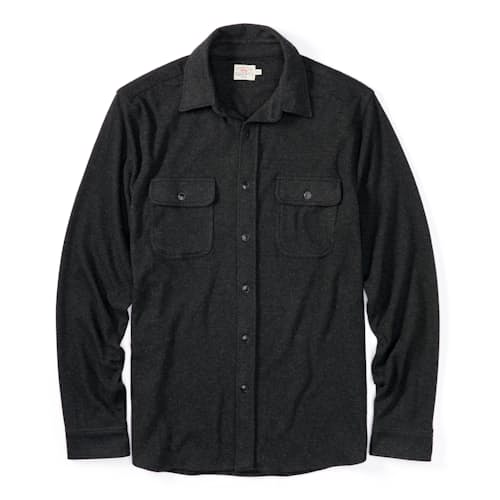 laydown image of Legend Sweater Flannel Shirt