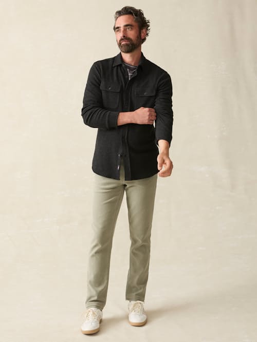 on model image of Legend Sweater Flannel Shirt