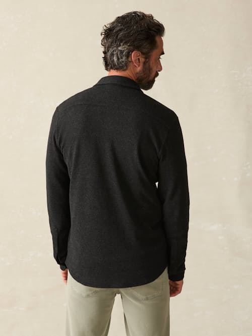 on model image of Legend Sweater Flannel Shirt