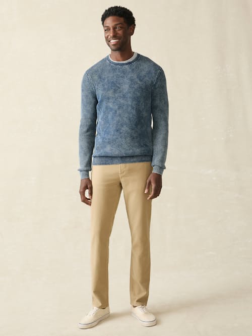 on model image of Sunwashed Crewneck Sweater
