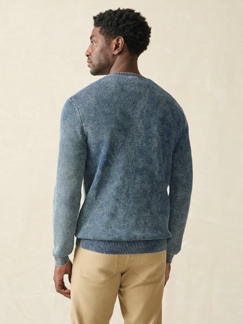 on model image of Sunwashed Crewneck Sweater