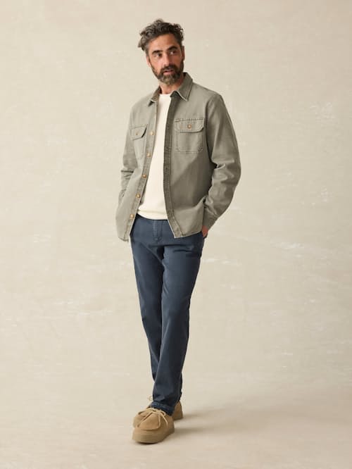 on model image of Sunwashed Shirt Jacket