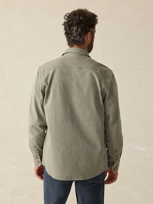 on model image of Sunwashed Shirt Jacket