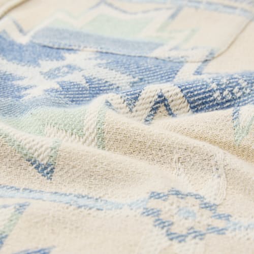 laydown detail image of Doug Good Feather Legend Sweater Flannel Shirt