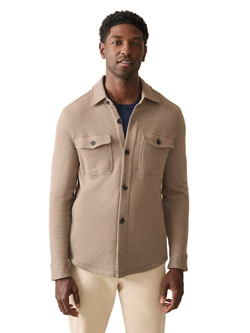 on model image of Inlet Shirt Jacket