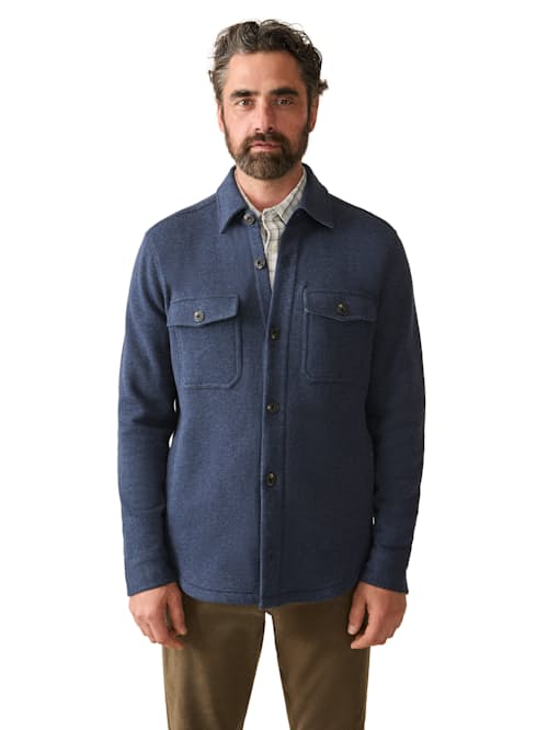 on model image of Inlet Shirt Jacket
