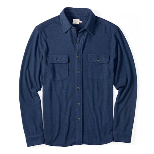 laydown image of Legend Sweater Flannel Shirt