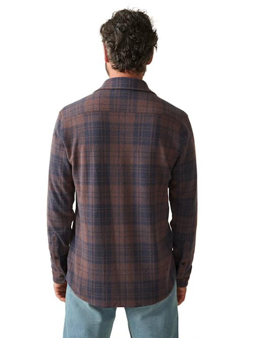 on model image of Legend Sweater Flannel Shirt