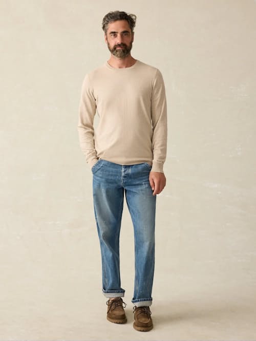 on model image of Movement Crewneck Sweater