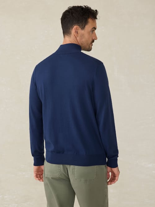 on model image of Movement Quarter Zip Sweater