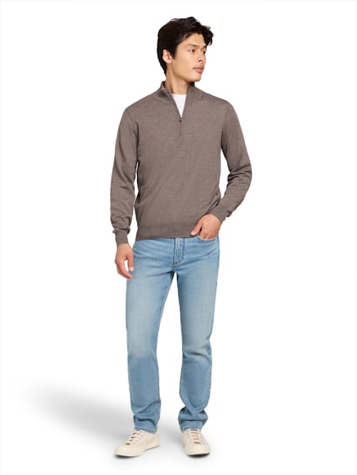 on model image of Movement Quarter Zip Sweater