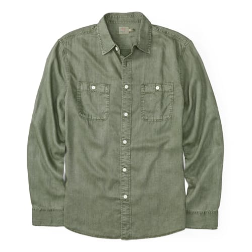 laydown image of Tried and True Chambray Work Shirt