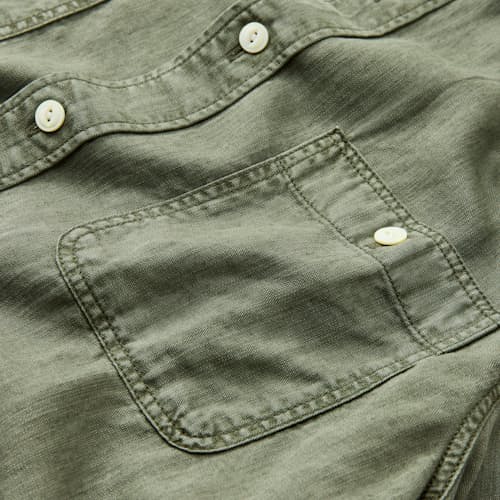 laydown detail image of Tried and True Chambray Work Shirt