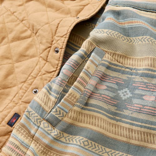 laydown detail image of Doug Good Feather Reversible Bondi Jacket