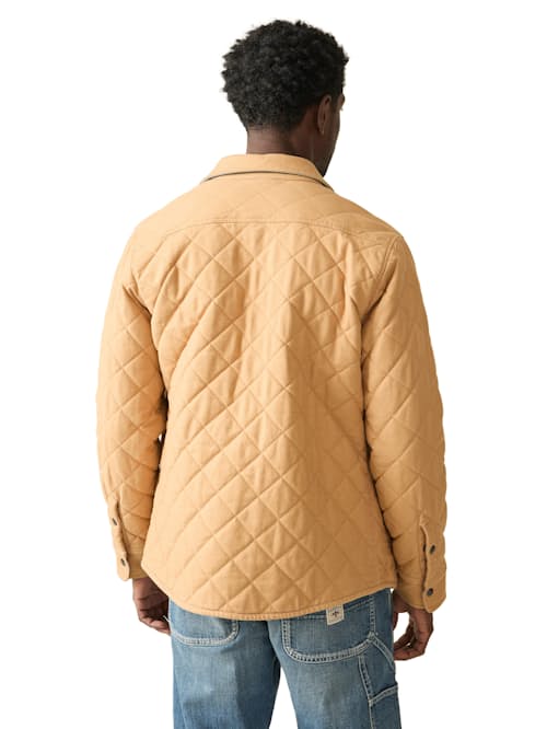 on model image of Doug Good Feather Reversible Bondi Jacket