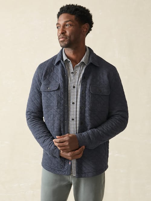 on model image of Epic Fleece Quilted CPO