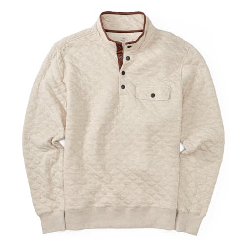 laydown image of Epic Fleece Quilted Pullover